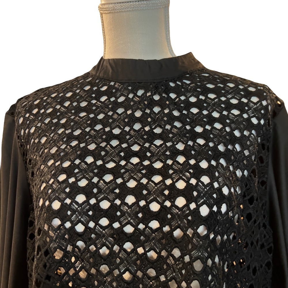 #A222 Nancy Gothic Chic Dark Academia Black Lace Top NWT Size M - Picture 5 of 9